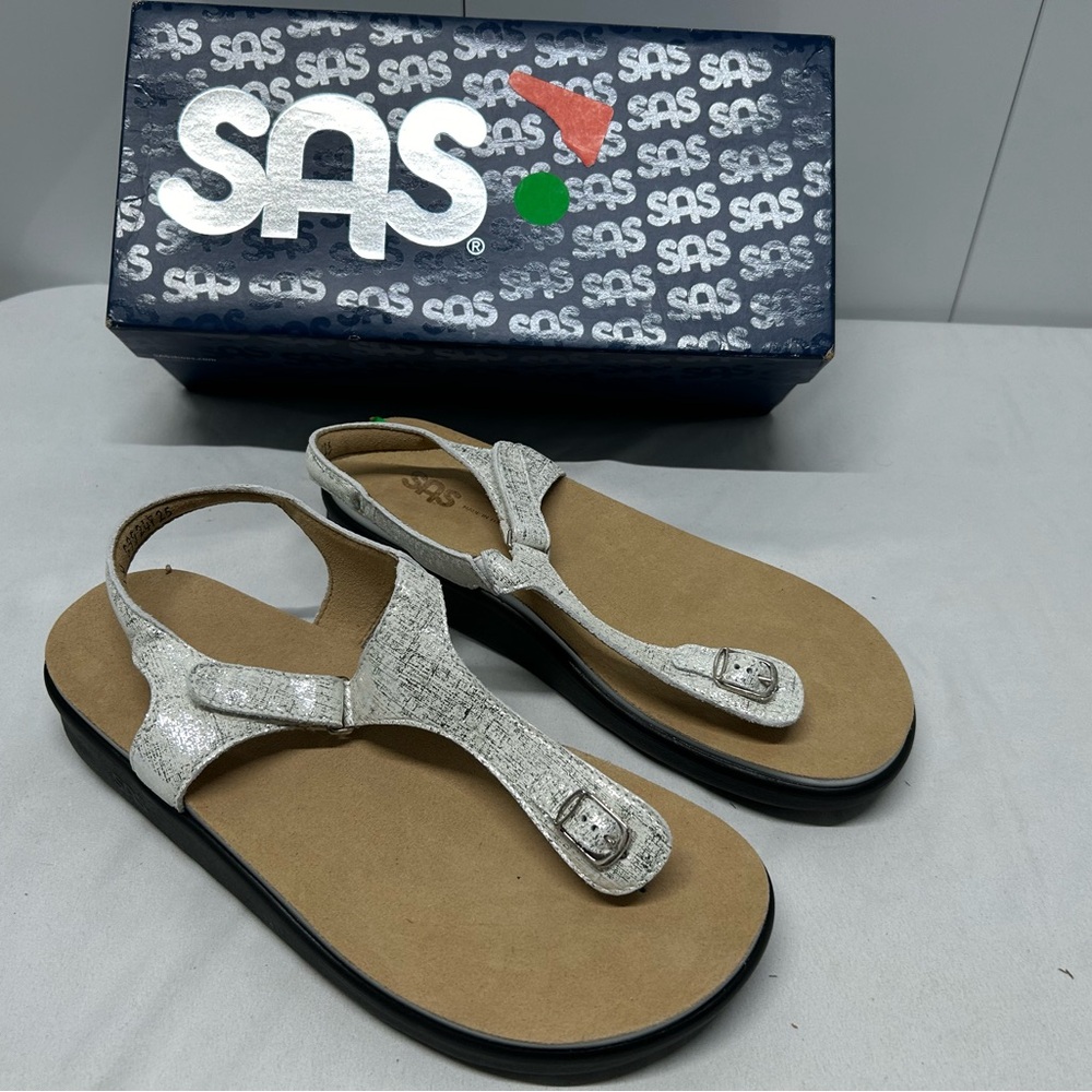 SAS Mariana Shiny Silver size 10w